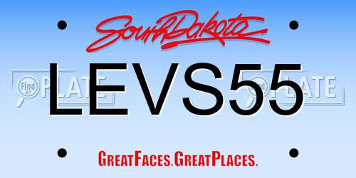 LEVS55 South Dakota License Plate