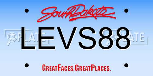 LEVS88 South Dakota License Plate