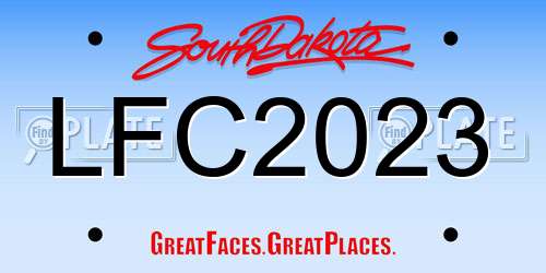LFC2023 South Dakota License Plate