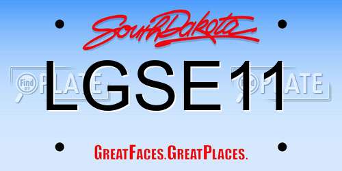 LGSE11 South Dakota License Plate