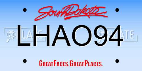 LHAO94 South Dakota License Plate