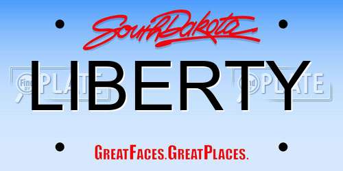 LIBERTY South Dakota License Plate