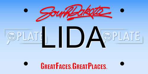 LIDA South Dakota License Plate