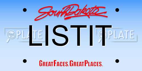 LISTIT South Dakota License Plate