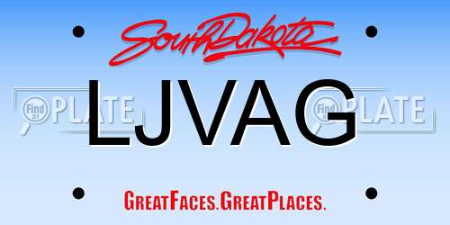 LJVAG South Dakota License Plate