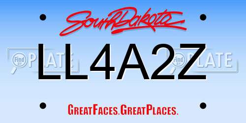 LL4A2Z South Dakota License Plate