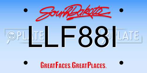LLF88I South Dakota License Plate