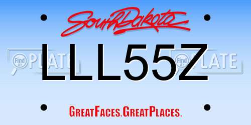 LLL55Z South Dakota License Plate