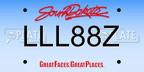 LLL88Z South Dakota License Plate