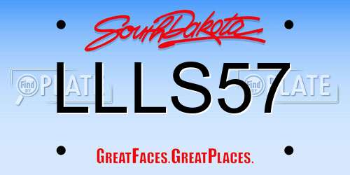 LLLS57 South Dakota License Plate