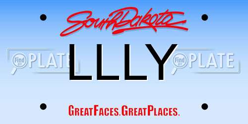 LLLY South Dakota License Plate