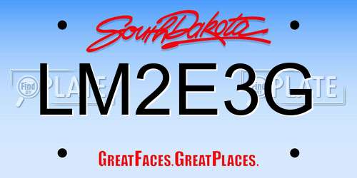LM2E3G South Dakota License Plate