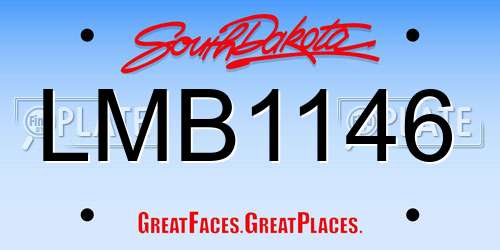 LMB1146 South Dakota License Plate