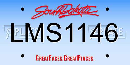 LMS1146 South Dakota License Plate