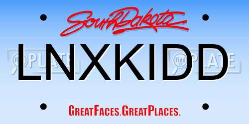 LNXKIDD South Dakota License Plate