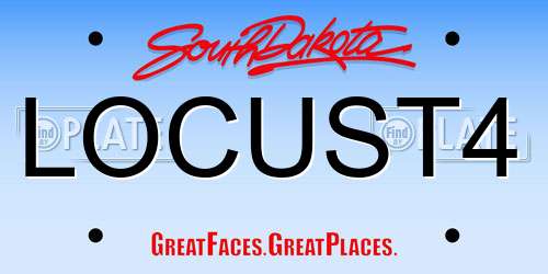 LOCUST4 South Dakota License Plate