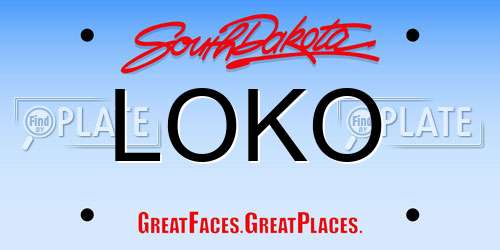 LOKO South Dakota License Plate