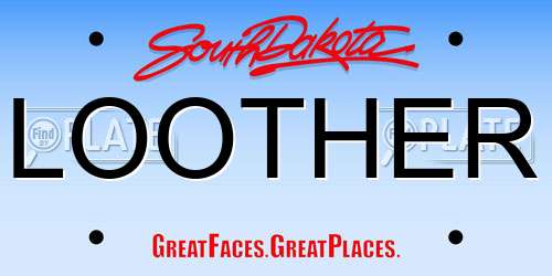 LOOTHER South Dakota License Plate