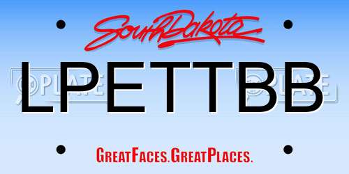 LPETTBB South Dakota License Plate