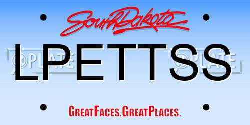 LPETTSS South Dakota License Plate