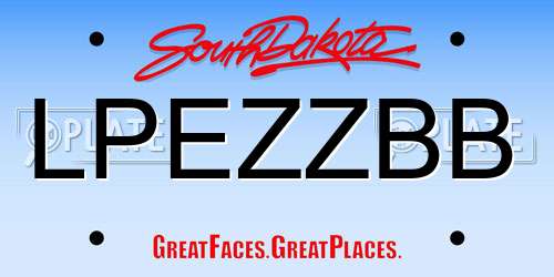 LPEZZBB South Dakota License Plate