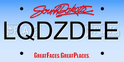 LQDZDEE South Dakota License Plate