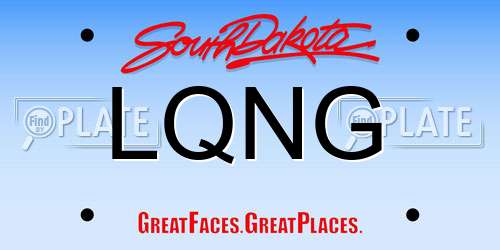 LQNG South Dakota License Plate