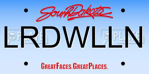 LRDWLLN South Dakota License Plate