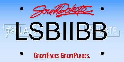 LSBIIBB South Dakota License Plate