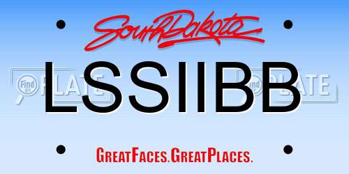 LSSIIBB South Dakota License Plate