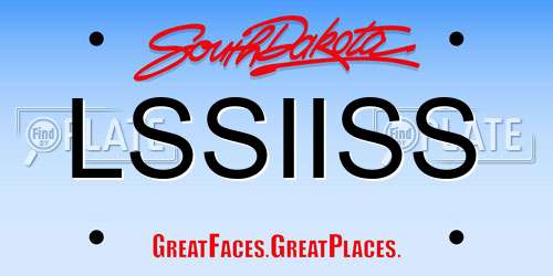 LSSIISS South Dakota License Plate