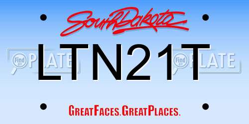 LTN21T South Dakota License Plate