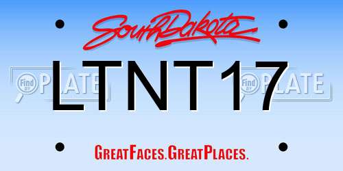 LTNT17 South Dakota License Plate