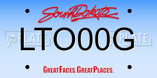 LTO00G South Dakota License Plate