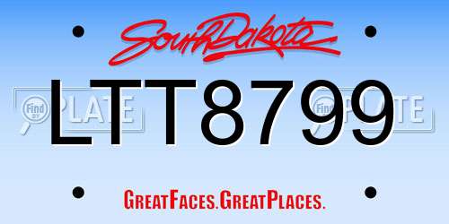 LTT8799 South Dakota License Plate