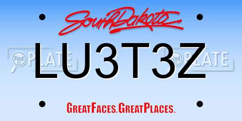 LU3T3Z South Dakota License Plate