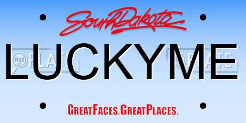 LUCKYME South Dakota License Plate