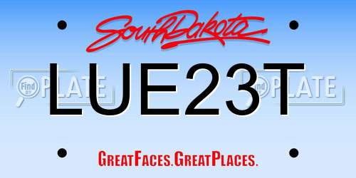 LUE23T South Dakota License Plate
