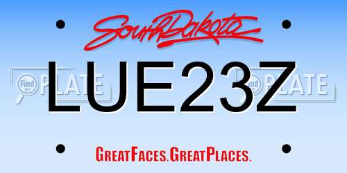 LUE23Z South Dakota License Plate