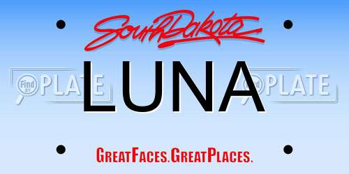 LUNA South Dakota License Plate