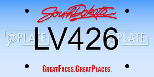 LV426 South Dakota License Plate