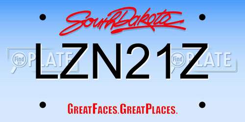 LZN21Z South Dakota License Plate