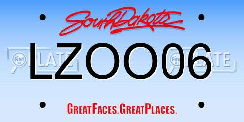 LZOO06 South Dakota License Plate