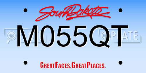 M055QT South Dakota License Plate