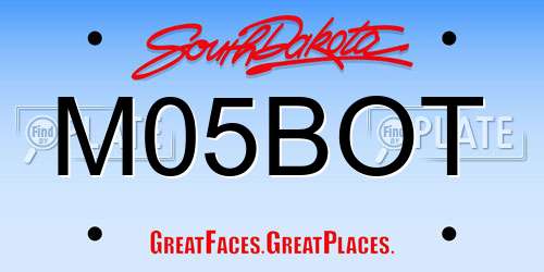 M05BOT South Dakota License Plate