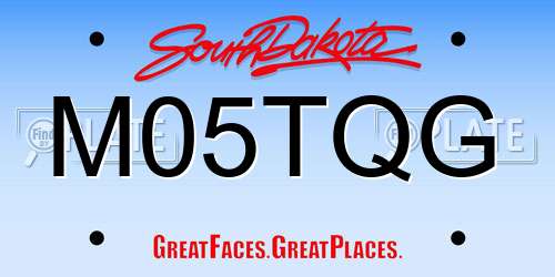 M05TQG South Dakota License Plate