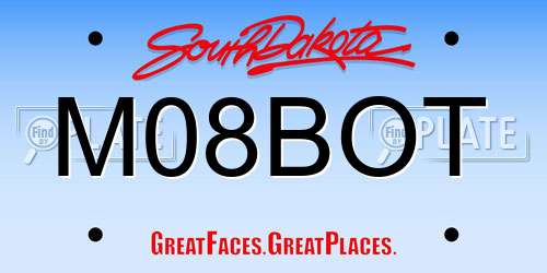 M08BOT South Dakota License Plate