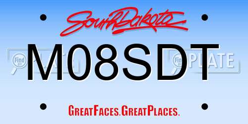 M08SDT South Dakota License Plate