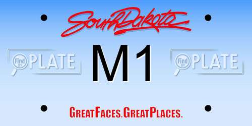 M1 South Dakota License Plate