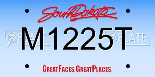 M1225T South Dakota License Plate